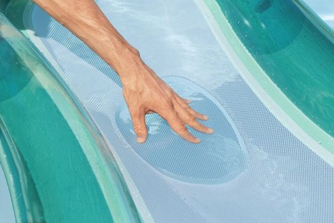 Dmuchany Materac do pływania Niebieski BESTWAY 160x84cm + Siateczkowe Dno