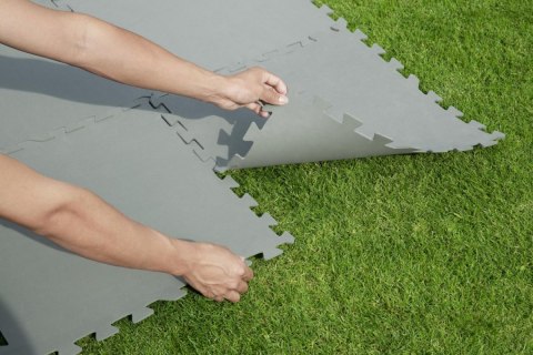 Piankowa Mata pod basen ogrodowy Szary 9 szt. 50x50cm BESTWAY Piankowa Mata pod basen ogrodowy Szary 9 szt. 50x50cm BESTWAY